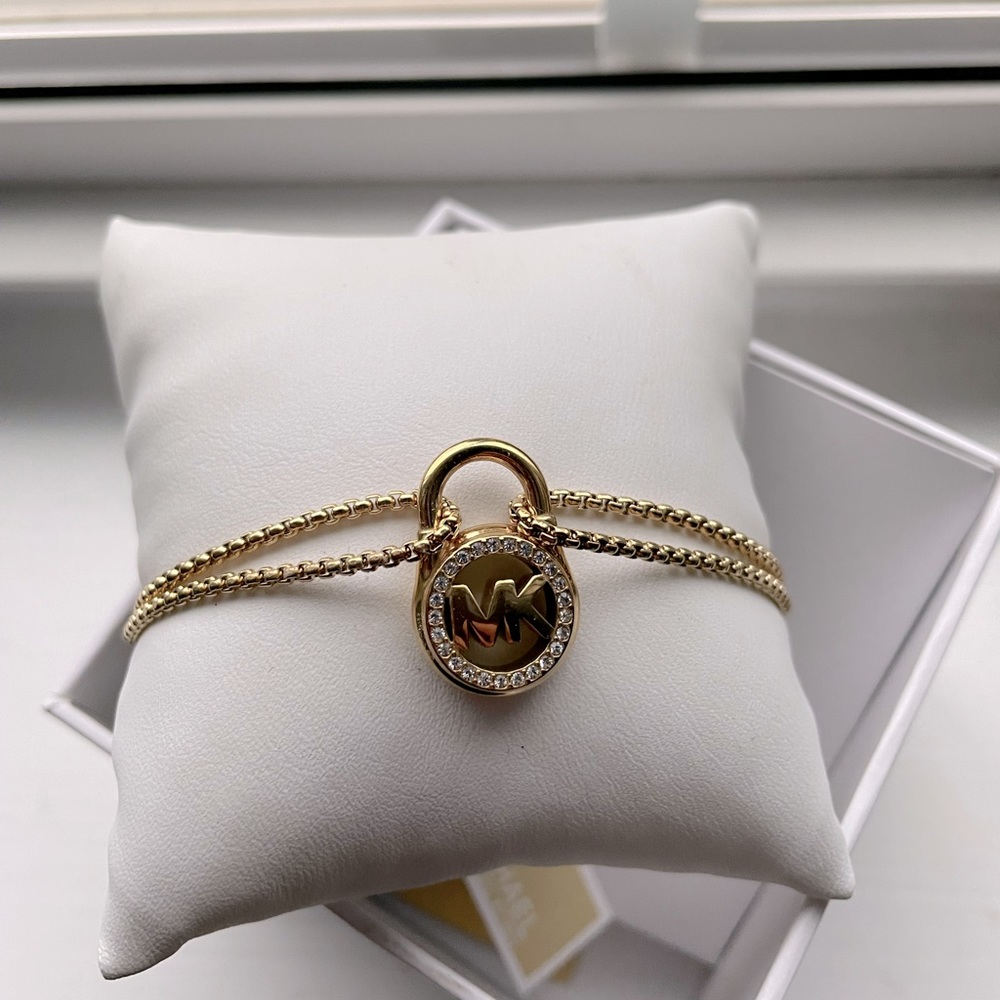 Michael Kors Padlock Gold Tone Bracelet NWT